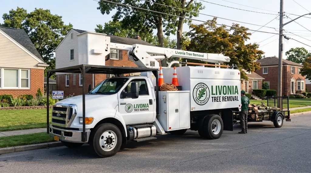 livonia tree removal truck